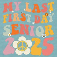 Senior 2025 My First Last Day College Graduation Year Sueded Cloud Jersey T-Shirt