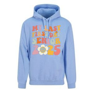 Senior 2025 My First Last Day College Graduation Year Unisex Surf Hoodie