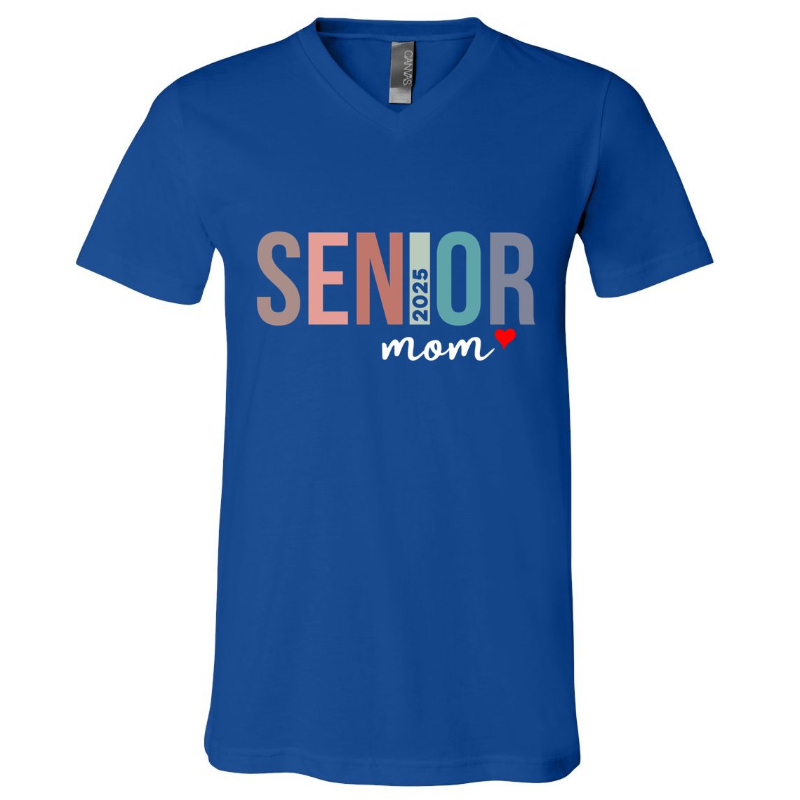 Senior 2025 Mom Graduate Funny Class Of 2025 Gift V-Neck T-Shirt