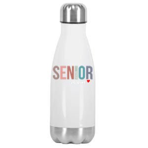 Senior 2025 Mom Graduate Funny Class Of 2025 Gift Stainless Steel Insulated Water Bottle