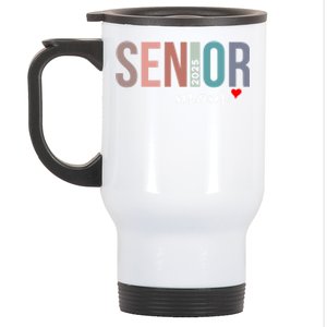 Senior 2025 Mom Graduate Funny Class Of 2025 Gift Stainless Steel Travel Mug