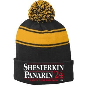 Shesterkinpanarin 24 New York Hockey Stripe Pom Pom Beanie