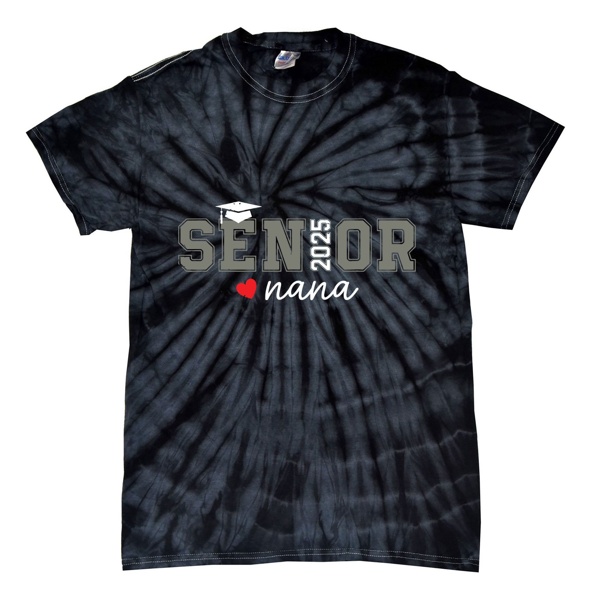 Senior 2025 Nana Senior Graduate Proud Nana Class Of 2025 Tie-Dye T-Shirt