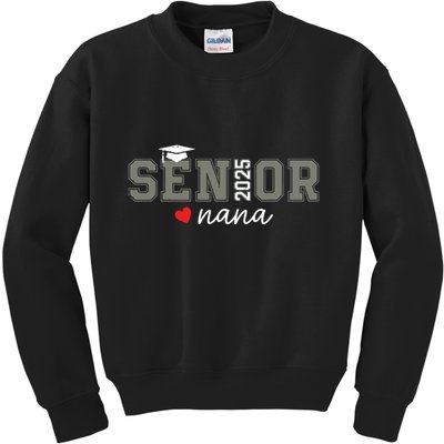 Senior 2025 Nana Senior Graduate Proud Nana Class Of 2025 Kids Sweatshirt