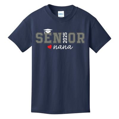 Senior 2025 Nana Senior Graduate Proud Nana Class Of 2025 Kids T-Shirt