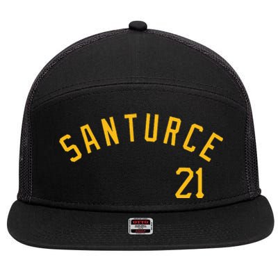 Santurce 21 Puerto Rico Baseball 7 Panel Mesh Trucker Snapback Hat