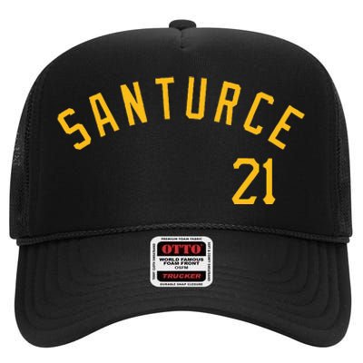 Santurce 21 Puerto Rico Baseball High Crown Mesh Back Trucker Hat