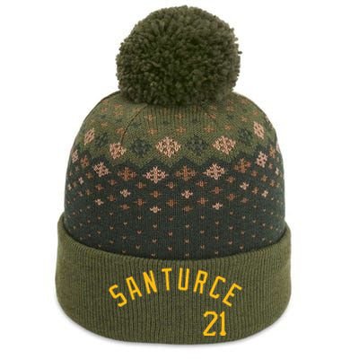 Santurce 21 Puerto Rico Baseball The Baniff Cuffed Pom Beanie