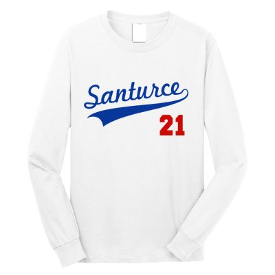 Santurce 21 Puerto Rico Baseball Boricua Long Sleeve Shirt