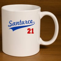 Santurce 21 Puerto Rico Baseball Boricua 11oz C Handle Ceramic Mug