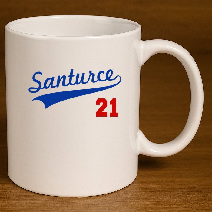 Santurce 21 Puerto Rico Baseball Boricua 11oz C Handle Ceramic Mug