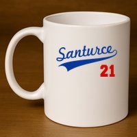 Santurce 21 Puerto Rico Baseball Boricua 11oz C Handle Ceramic Mug