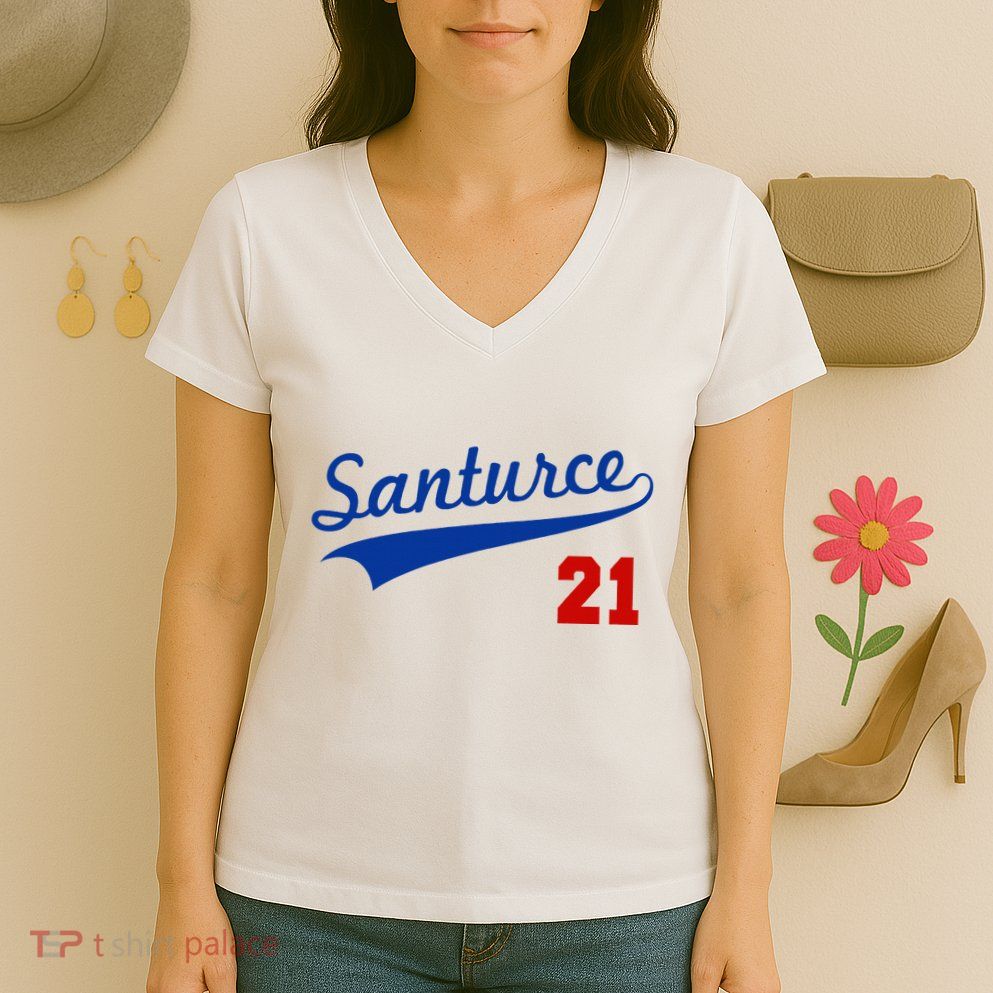 Santurce 21 Puerto Rico Baseball Boricua Women's V-Neck T-Shirt
