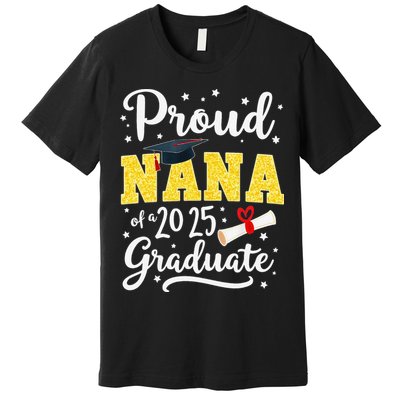 Senior 2025 Proud Nana Of A Class Of 2025 Graduate Gift Premium T-Shirt