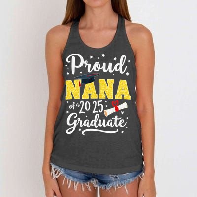 Senior 2025 Proud Nana Of A Class Of 2025 Graduate Gift Women's Knotted Racerback Tank
