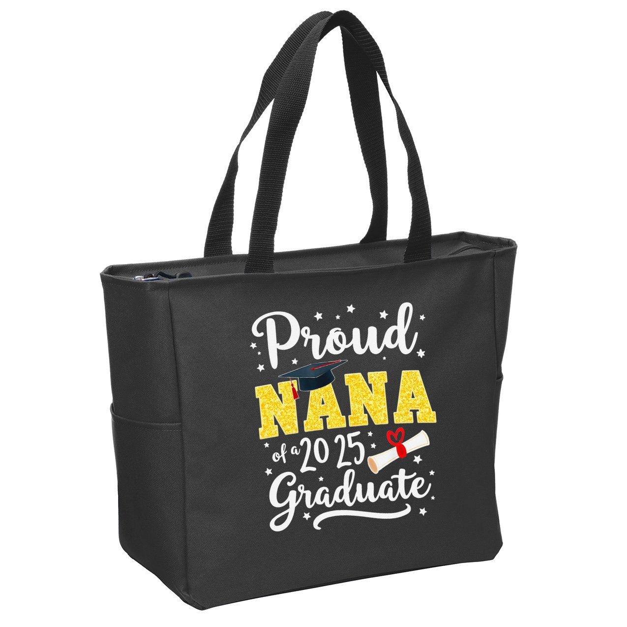 Senior 2025 Proud Nana Of A Class Of 2025 Graduate Gift Zip Tote Bag