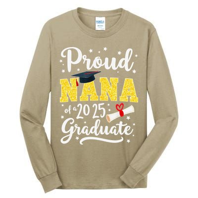Senior 2025 Proud Nana Of A Class Of 2025 Graduate Gift Tall Long Sleeve T-Shirt