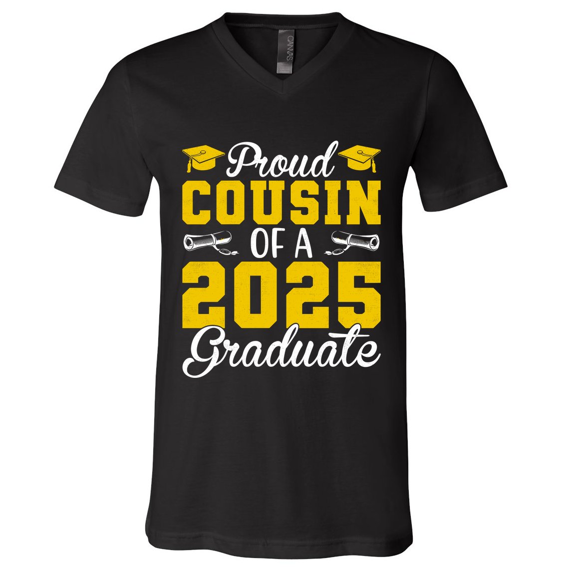 Senior 2025 Proud Cousin Of A 2025 Graduate V-Neck T-Shirt