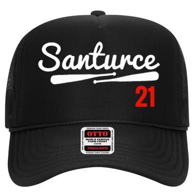 Santurce 21 Puerto Rico Baseball High Crown Mesh Back Trucker Hat