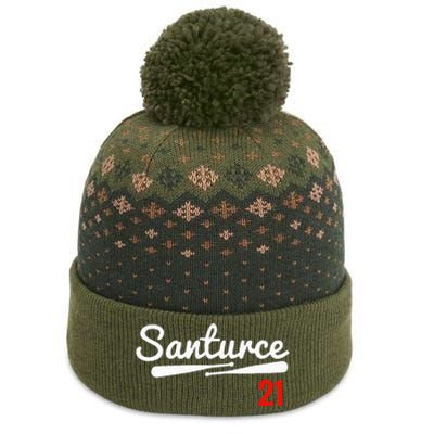 Santurce 21 Puerto Rico Baseball The Baniff Cuffed Pom Beanie