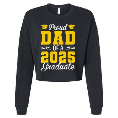 Senior 2025 Proud Dad Of A 2025 Graduate Raglan Baseball Cropped Pullover Crew