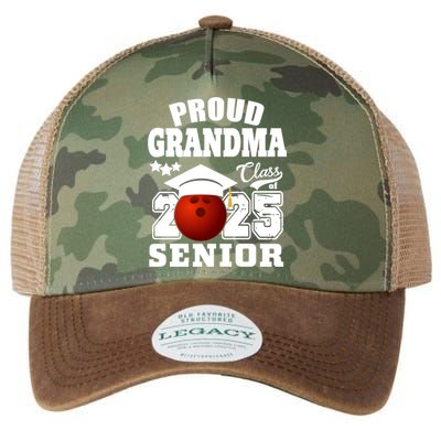 Senior 2025 Proud Grandma Of A Class Of 2025 Senior Bowling Funny Gift Legacy Tie Dye Trucker Hat
