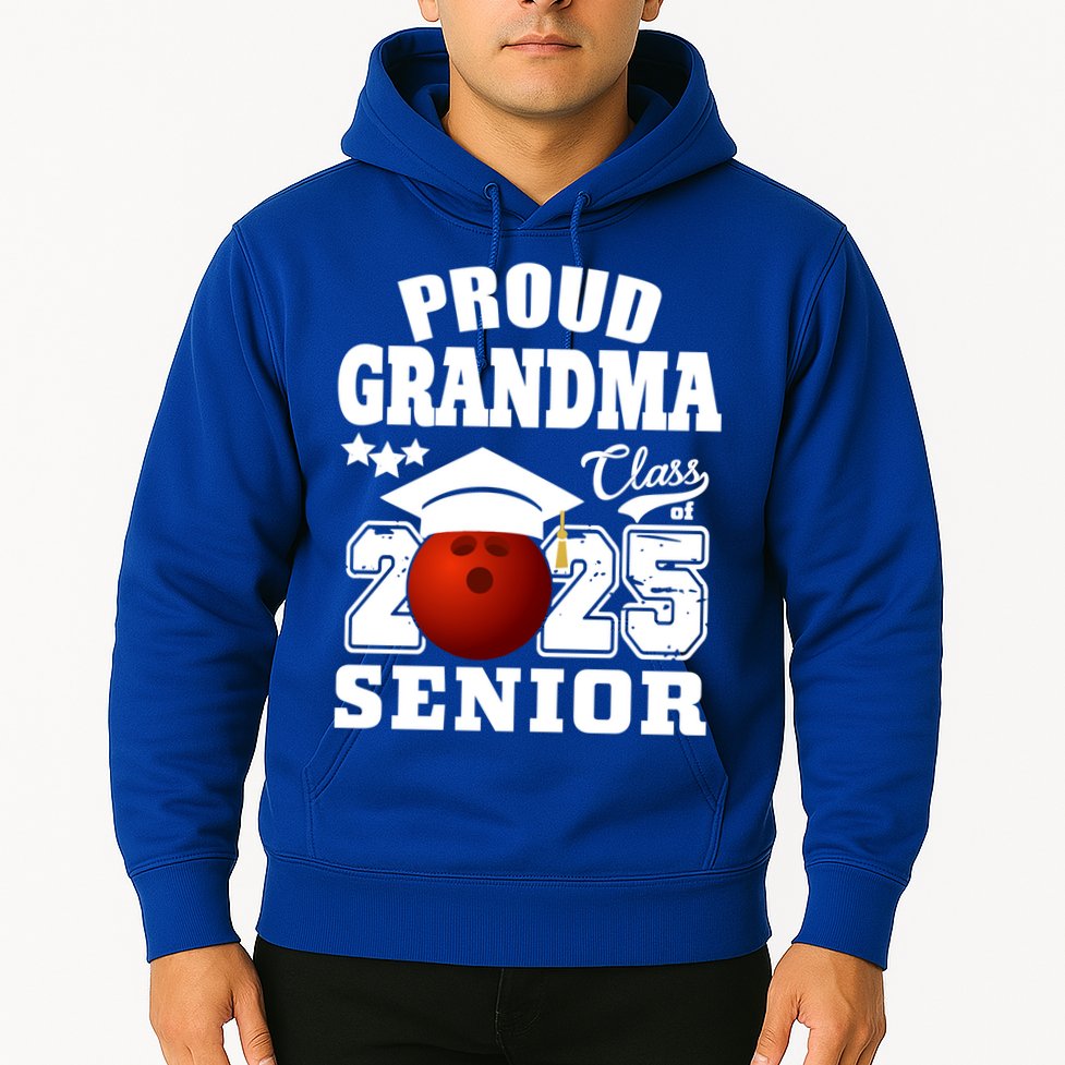 Senior 2025 Proud Grandma Of A Class Of 2025 Senior Bowling Funny Gift Hoodie