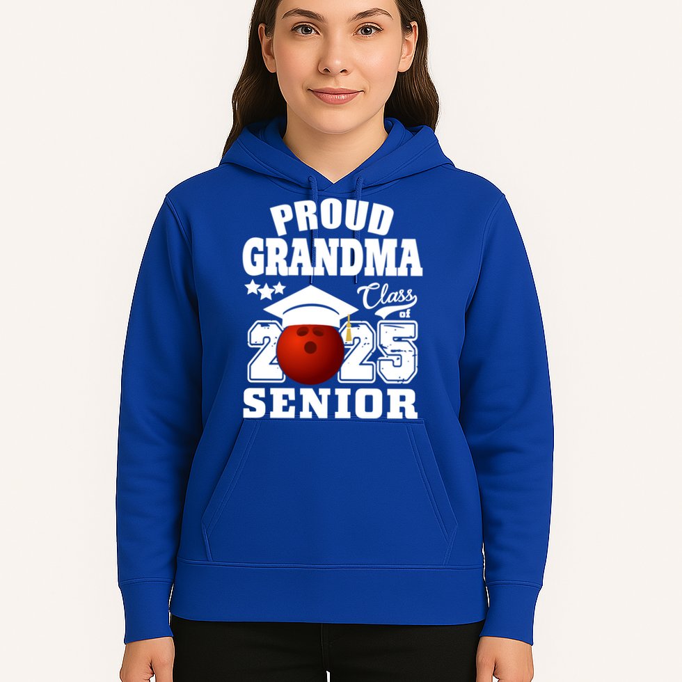 Senior 2025 Proud Grandma Of A Class Of 2025 Senior Bowling Funny Gift Hoodie