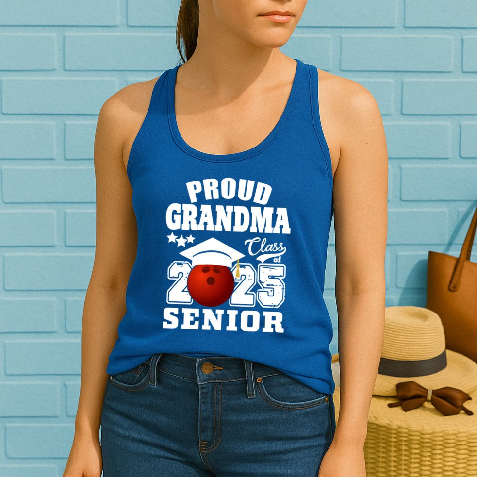 Senior 2025 Proud Grandma Of A Class Of 2025 Senior Bowling Funny Gift Womens Tank Top