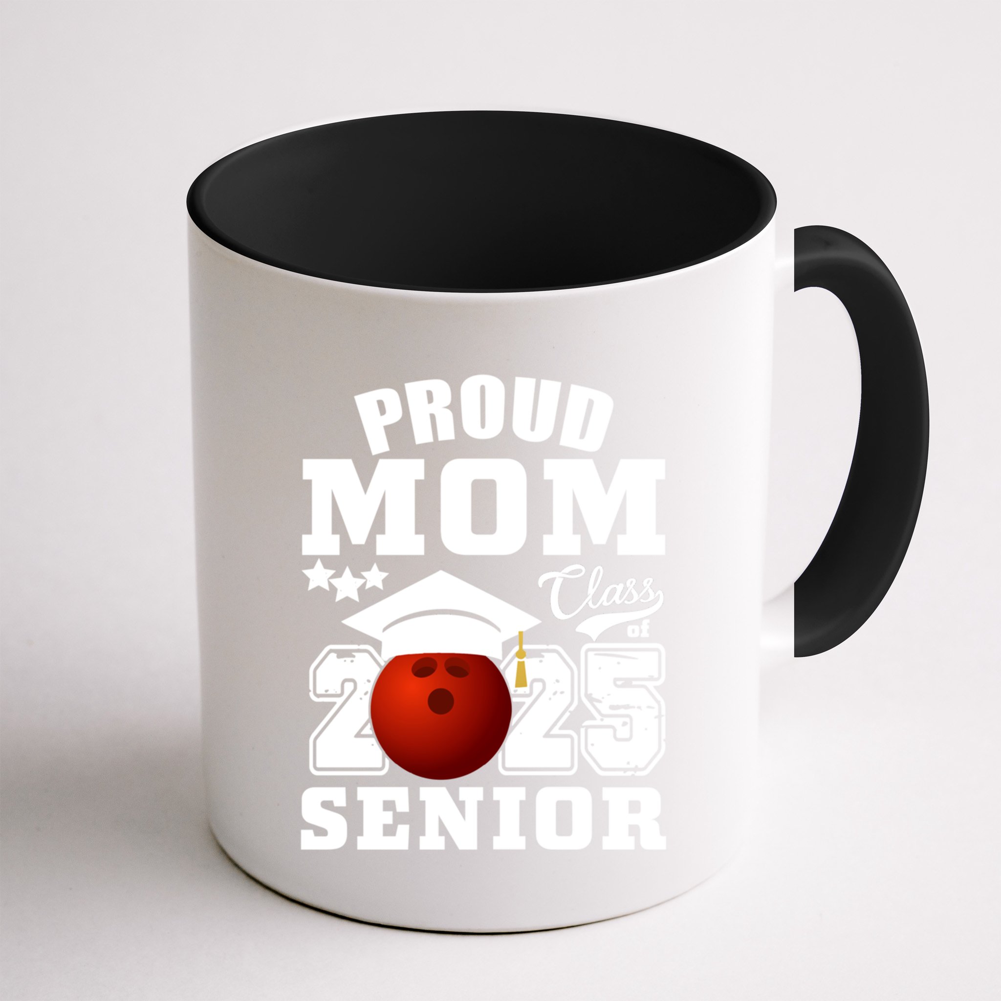 Senior 2025 Proud Mom Of A Class Of 2025 Bowling Graduate Great Gift Mug