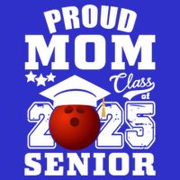 Senior 2025 Proud Mom Of A Class Of 2025 Bowling Graduate Great Gift Women's V-Neck T-Shirt