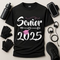 Senior 2025 Pink Tassel Class Of 2025 Graduate Graduation Cooling Performance Crew T-Shirt