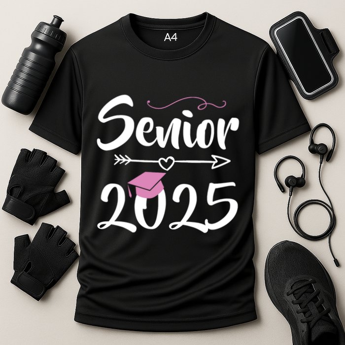 Senior 2025 Pink Tassel Class Of 2025 Graduate Graduation Cooling Performance Crew T-Shirt