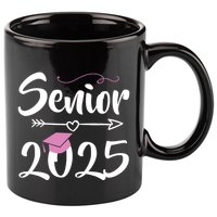 Senior 2025 Pink Tassel Class Of 2025 Graduate Graduation 11oz C Handle Ceramic Mug
