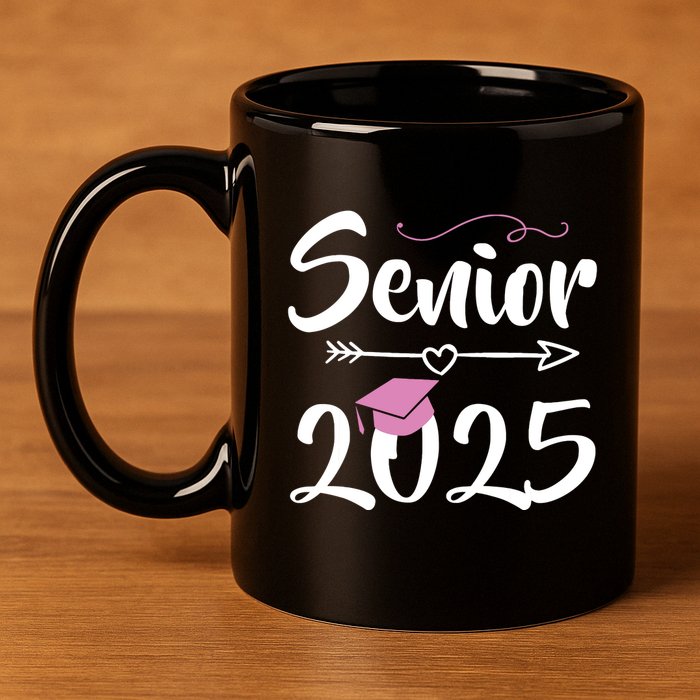 Senior 2025 Pink Tassel Class Of 2025 Graduate Graduation 11oz C Handle Ceramic Mug