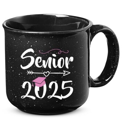 Senior 2025 Pink Tassel Class Of 2025 Graduate Graduation 15oz Campfire Ceramic Mug