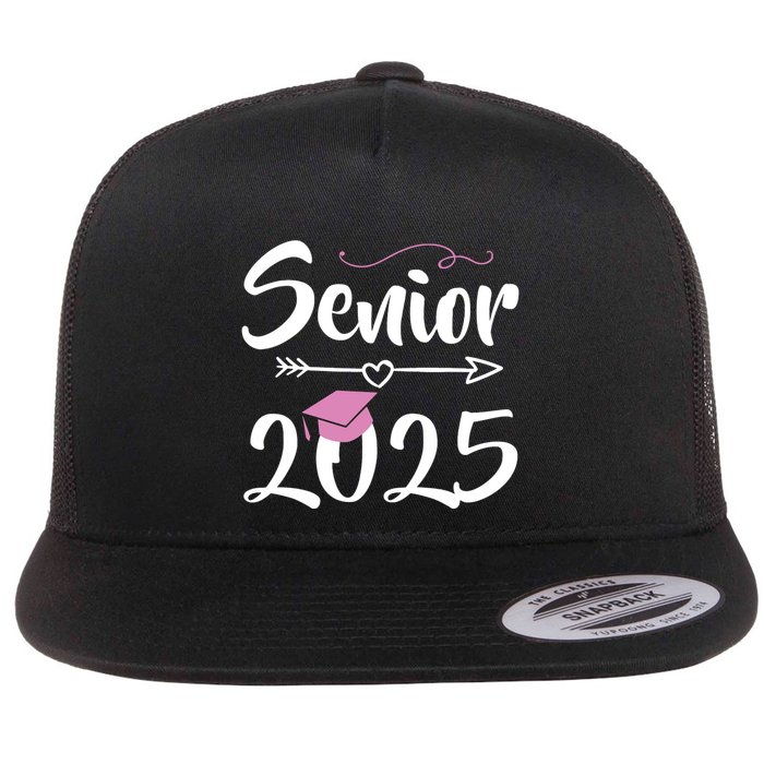 Senior 2025 Pink Tassel Class Of 2025 Graduate Graduation Flatbill Hat