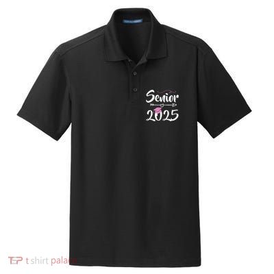 Senior 2025 Pink Tassel Class Of 2025 Graduate Graduation Dry Zone Grid Polo
