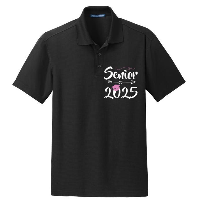 Senior 2025 Pink Tassel Class Of 2025 Graduate Graduation Dry Zone Grid Polo