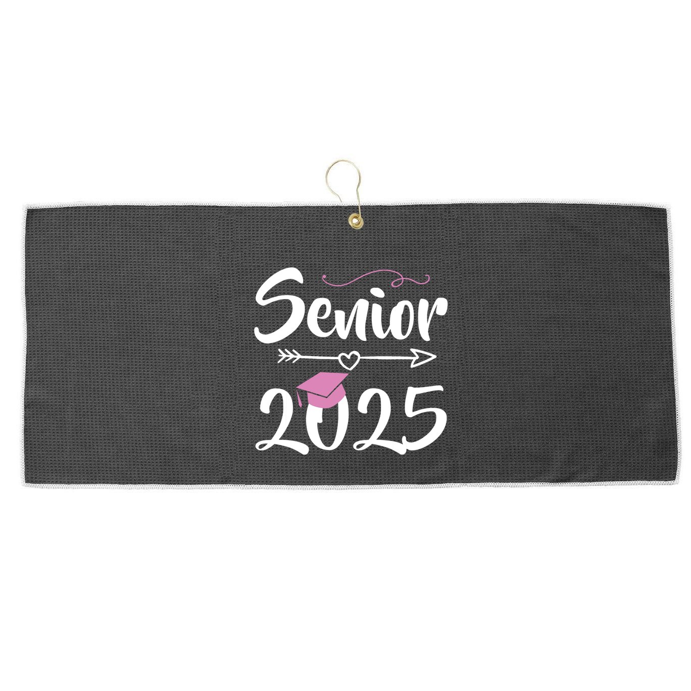 Senior 2025 Pink Tassel Class Of 2025 Graduate Graduation Large Microfiber Waffle Golf Towel