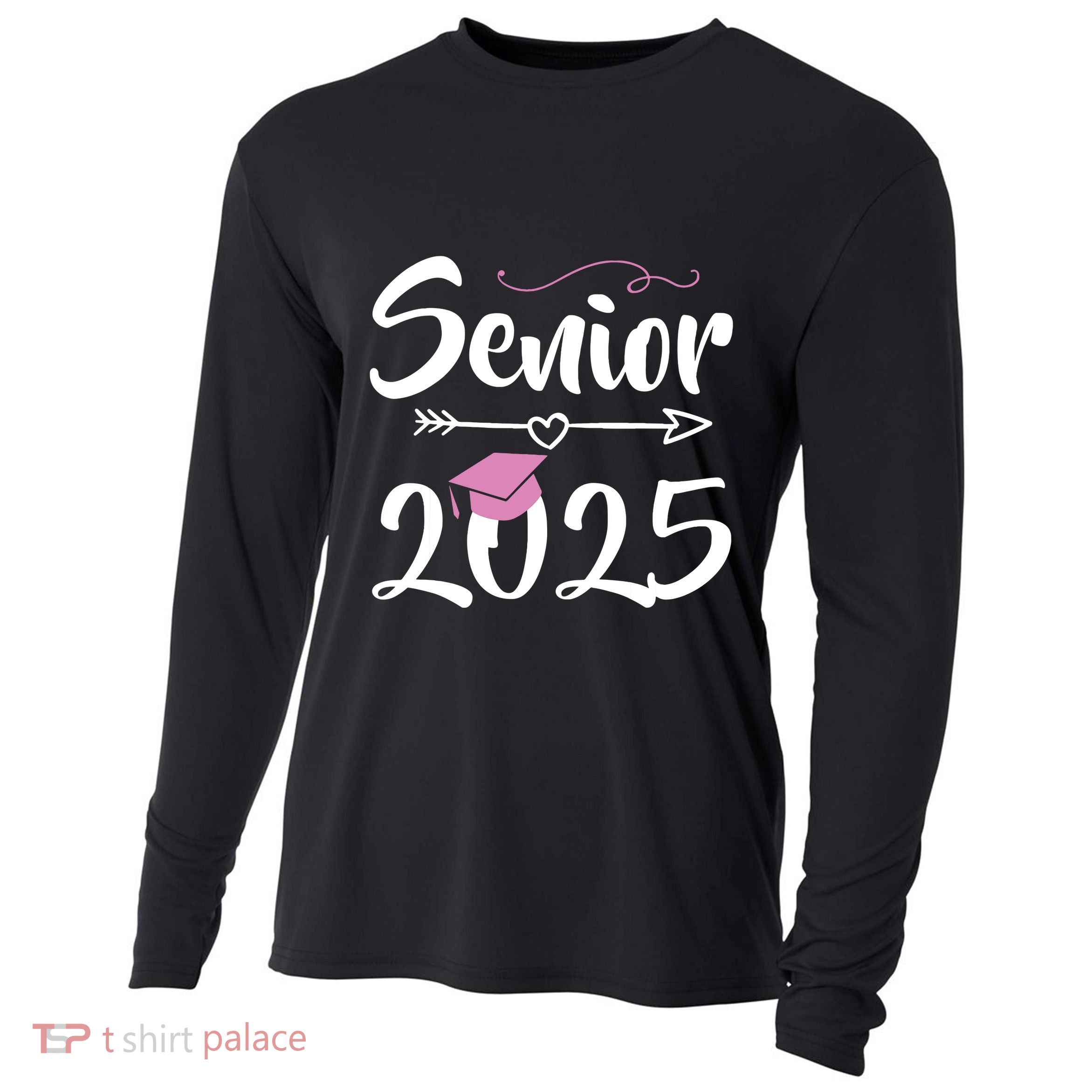 Senior 2025 Pink Tassel Class Of 2025 Graduate Graduation Cooling Performance Long Sleeve Crew