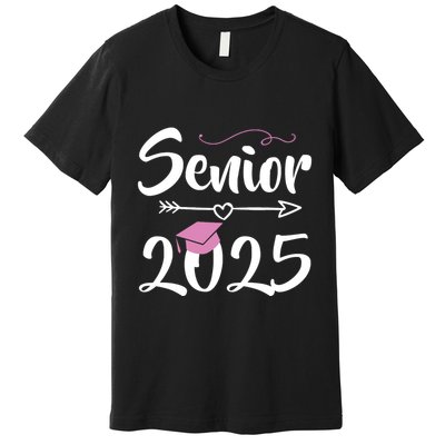 Senior 2025 Pink Tassel Class Of 2025 Graduate Graduation Premium T-Shirt