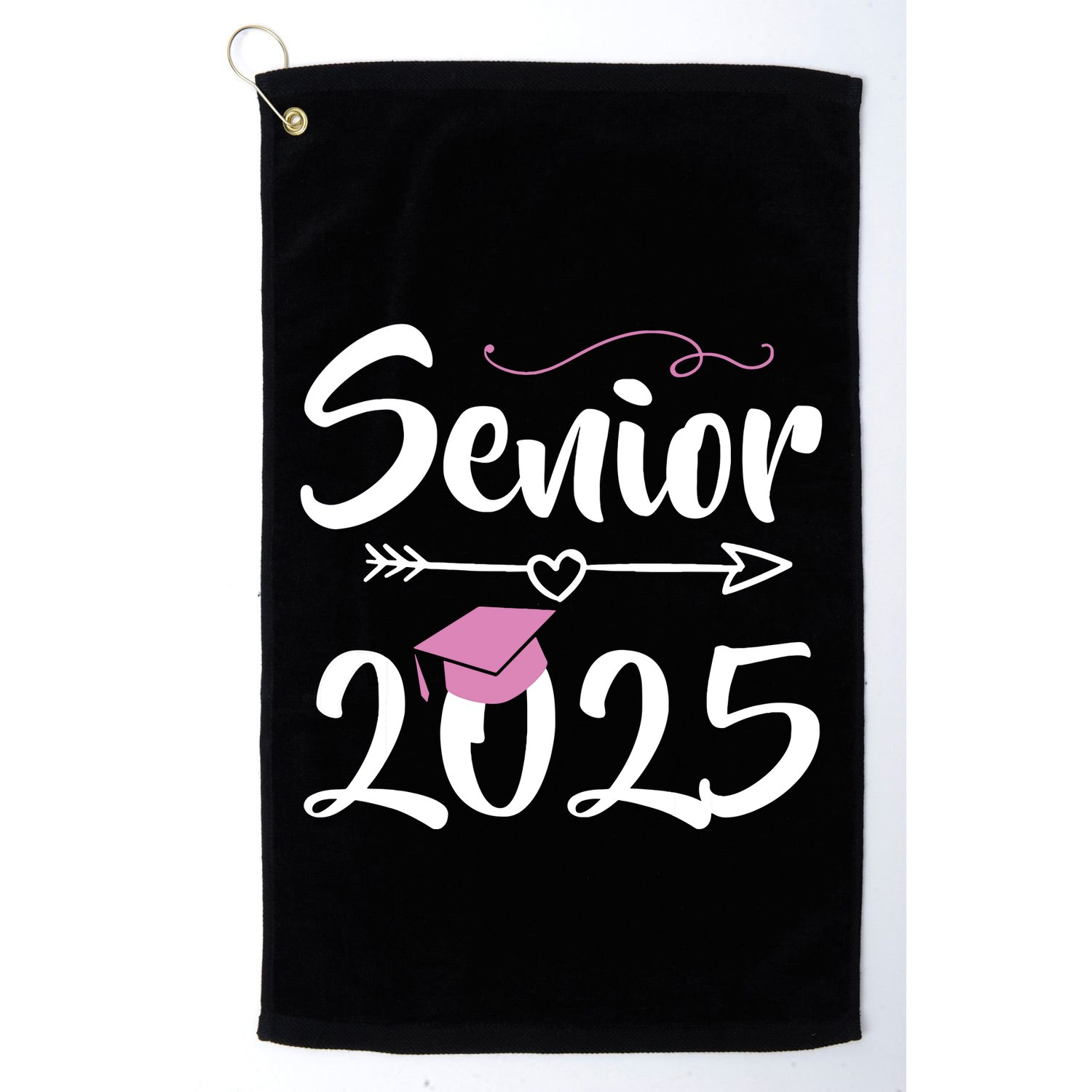Senior 2025 Pink Tassel Class Of 2025 Graduate Graduation Golf Towel