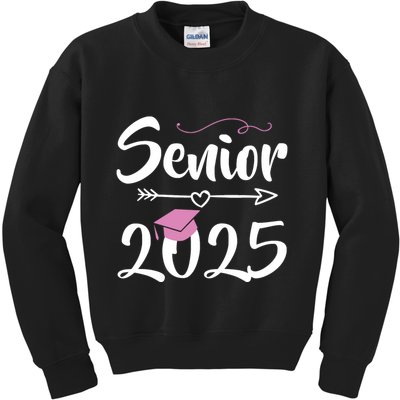 Senior 2025 Pink Tassel Class Of 2025 Graduate Graduation Kids Sweatshirt