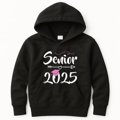 Senior 2025 Pink Tassel Class Of 2025 Graduate Graduation Kids Hoodie