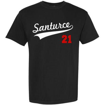 Santurce 21 Puerto Rico Baseball Boricua Garment-Dyed Heavyweight T-Shirt