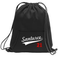 Santurce 21 Puerto Rico Baseball Boricua Sweatshirt Cinch Pack Bag