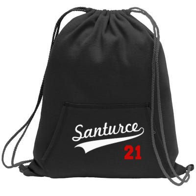 Santurce 21 Puerto Rico Baseball Boricua Sweatshirt Cinch Pack Bag