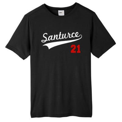 Santurce 21 Puerto Rico Baseball Boricua Tall Fusion ChromaSoft Performance T-Shirt