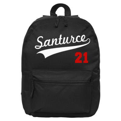 Santurce 21 Puerto Rico Baseball Boricua 16 in Basic Backpack